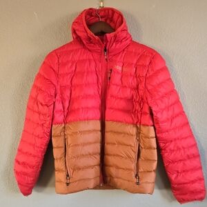 Marmot Red and Brown Puffer Jacket